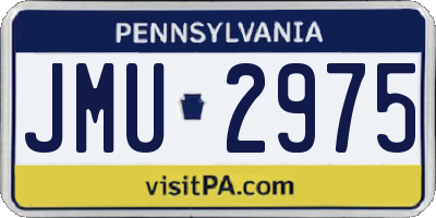 PA license plate JMU2975