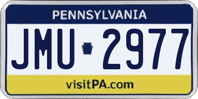 PA license plate JMU2977