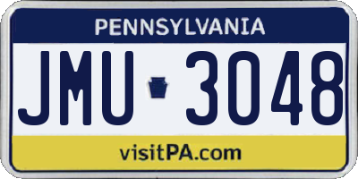 PA license plate JMU3048