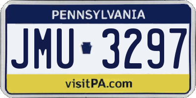 PA license plate JMU3297