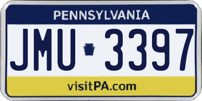 PA license plate JMU3397
