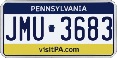 PA license plate JMU3683