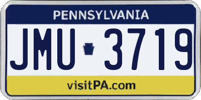 PA license plate JMU3719