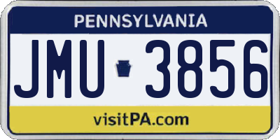 PA license plate JMU3856
