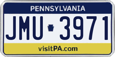 PA license plate JMU3971