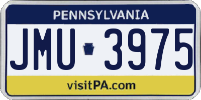 PA license plate JMU3975