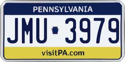 PA license plate JMU3979