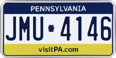 PA license plate JMU4146