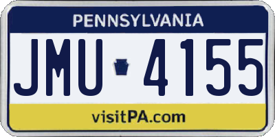 PA license plate JMU4155