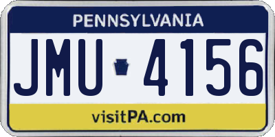 PA license plate JMU4156