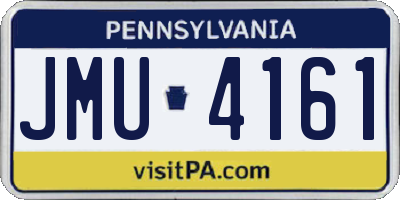 PA license plate JMU4161
