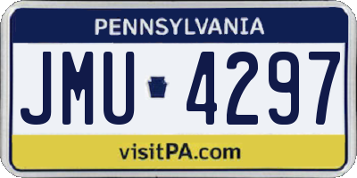 PA license plate JMU4297