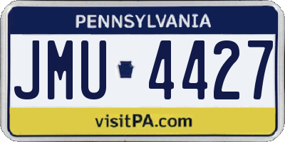PA license plate JMU4427