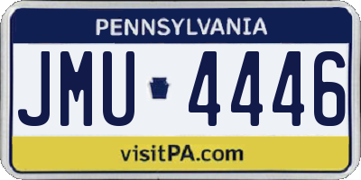 PA license plate JMU4446