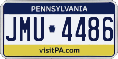 PA license plate JMU4486