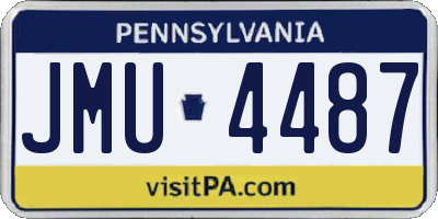 PA license plate JMU4487