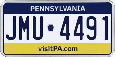PA license plate JMU4491