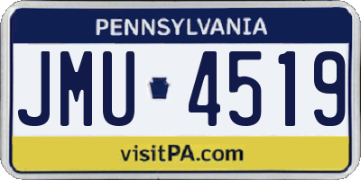 PA license plate JMU4519