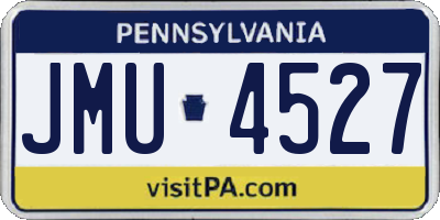 PA license plate JMU4527