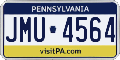 PA license plate JMU4564