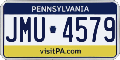 PA license plate JMU4579