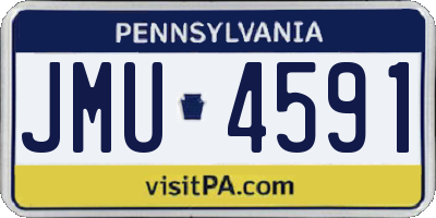 PA license plate JMU4591