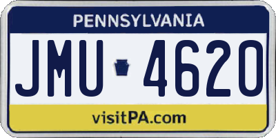 PA license plate JMU4620