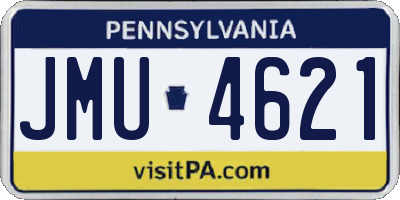 PA license plate JMU4621
