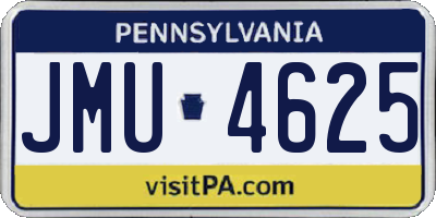 PA license plate JMU4625