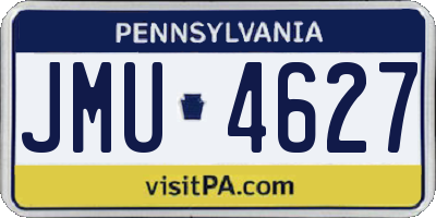 PA license plate JMU4627