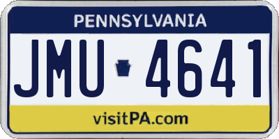 PA license plate JMU4641