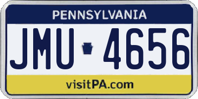 PA license plate JMU4656