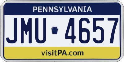 PA license plate JMU4657