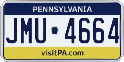PA license plate JMU4664