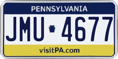 PA license plate JMU4677