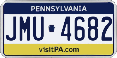 PA license plate JMU4682