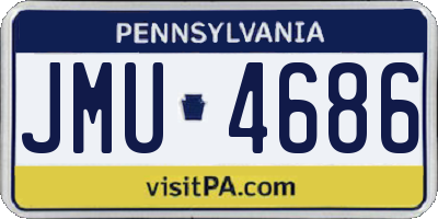 PA license plate JMU4686