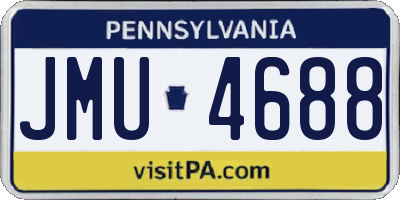PA license plate JMU4688