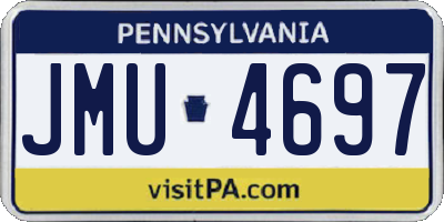 PA license plate JMU4697