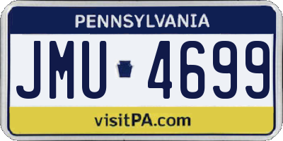 PA license plate JMU4699