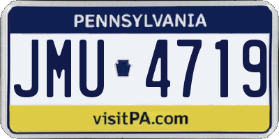 PA license plate JMU4719