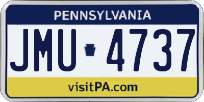 PA license plate JMU4737