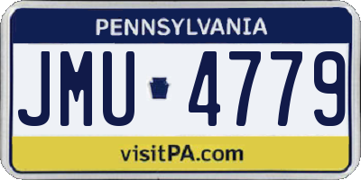 PA license plate JMU4779