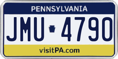 PA license plate JMU4790