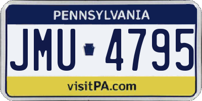 PA license plate JMU4795