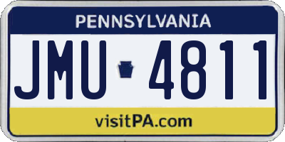 PA license plate JMU4811