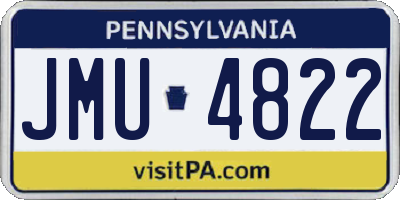 PA license plate JMU4822