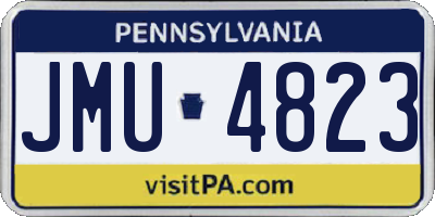 PA license plate JMU4823