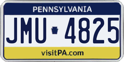 PA license plate JMU4825