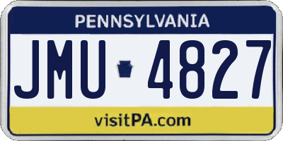 PA license plate JMU4827